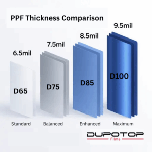 PPF Thickness Comparison Chart: 6.5mil vs 9.5mil Durability and Flexibility for Installers