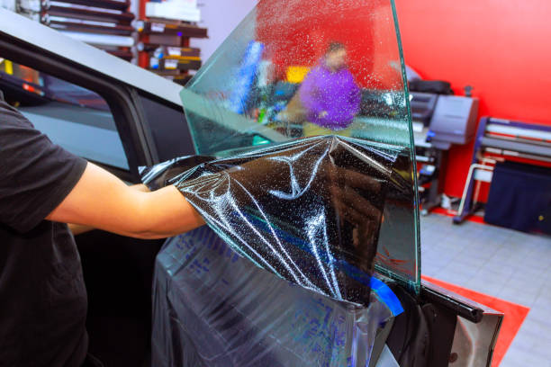 Professional Installer Applying High-Profit Nano-Ceramic Window Film