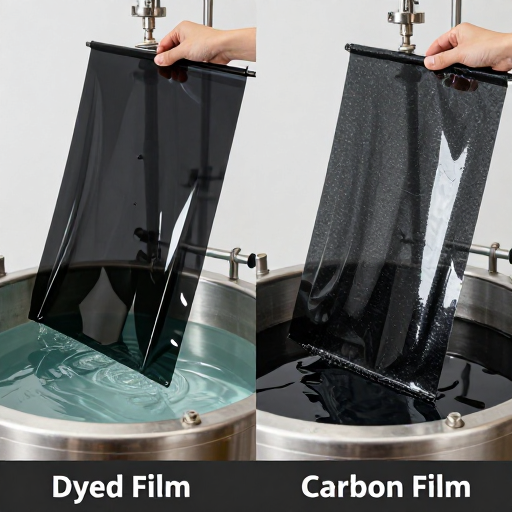 Visual Comparison: Performance Difference Between Dyed and Carbon Window Film